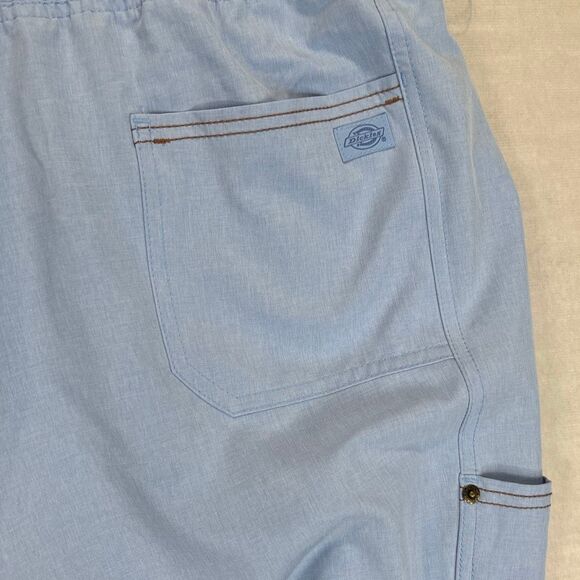 Dickies Medical Women's Size 2XL XXL Nursing Scrubs Pants Cropped Light Blue - Picture 6 of 9